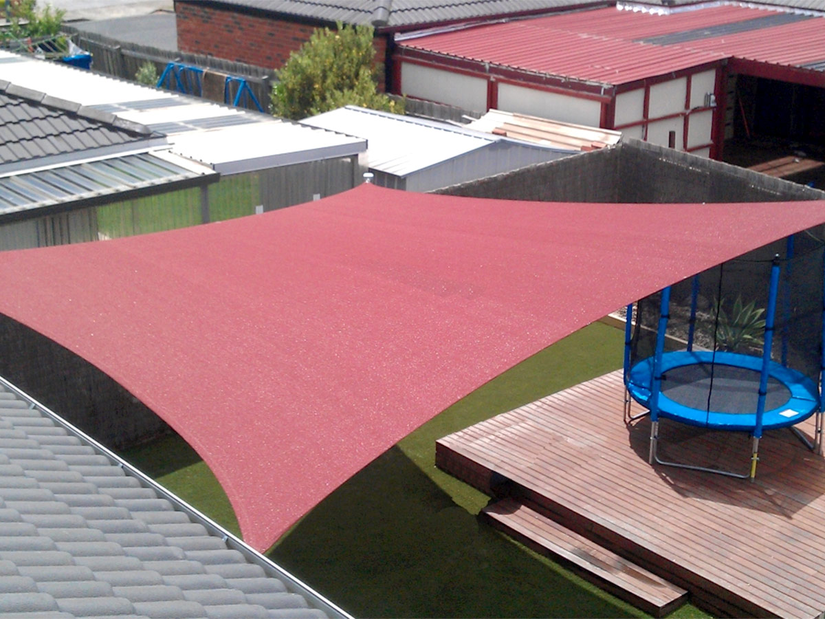 Galería Malla sombra velarias de 4 puntas